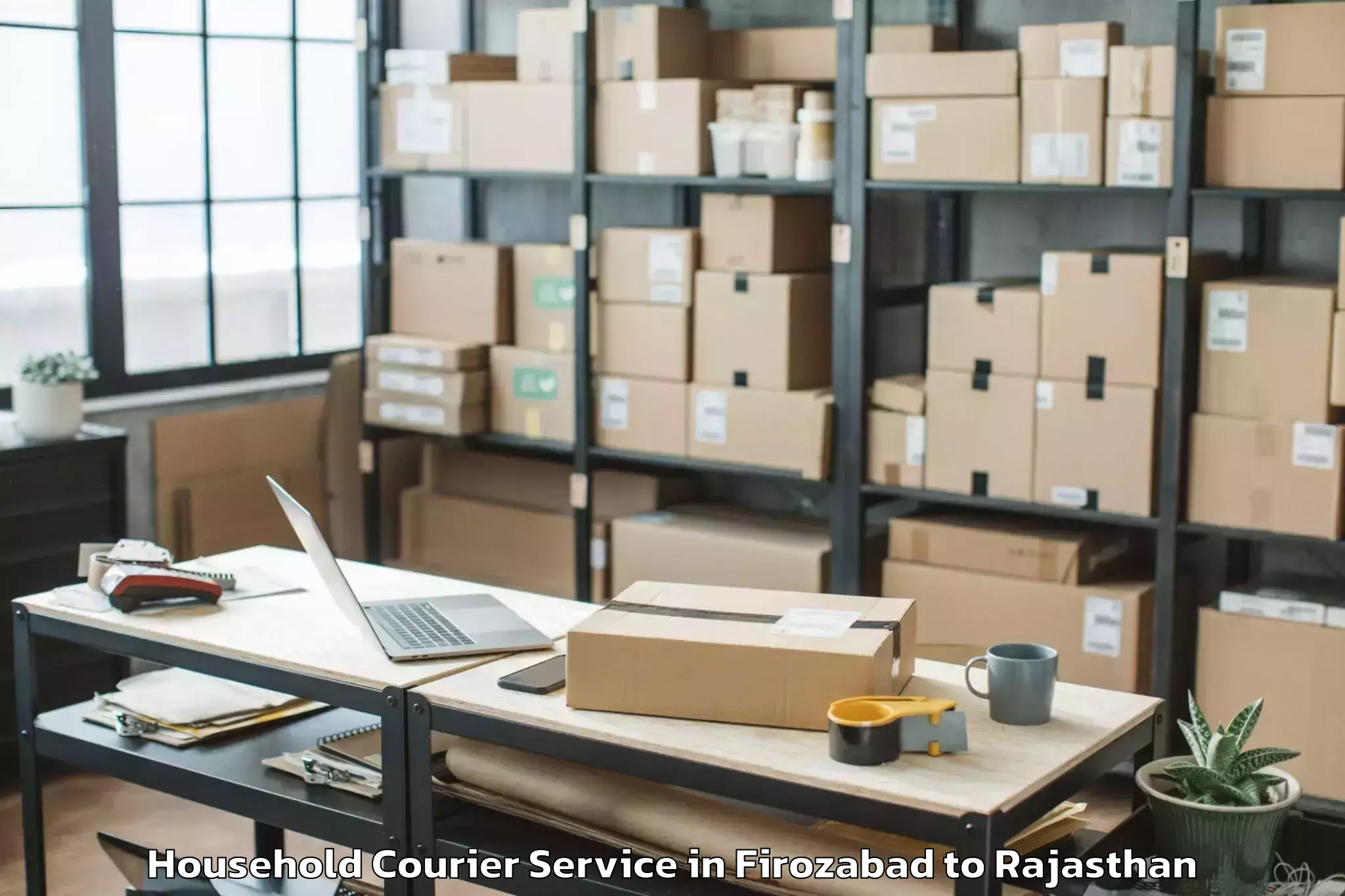 Book Firozabad to Sujangarh Household Courier